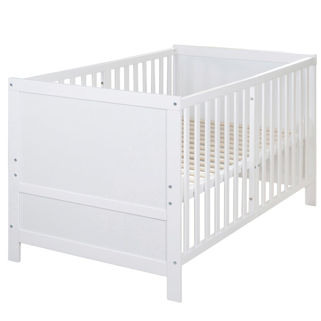 Kombiseng 70x140 cm Easy Sleep med 3 høyder oversikt over sengens mål