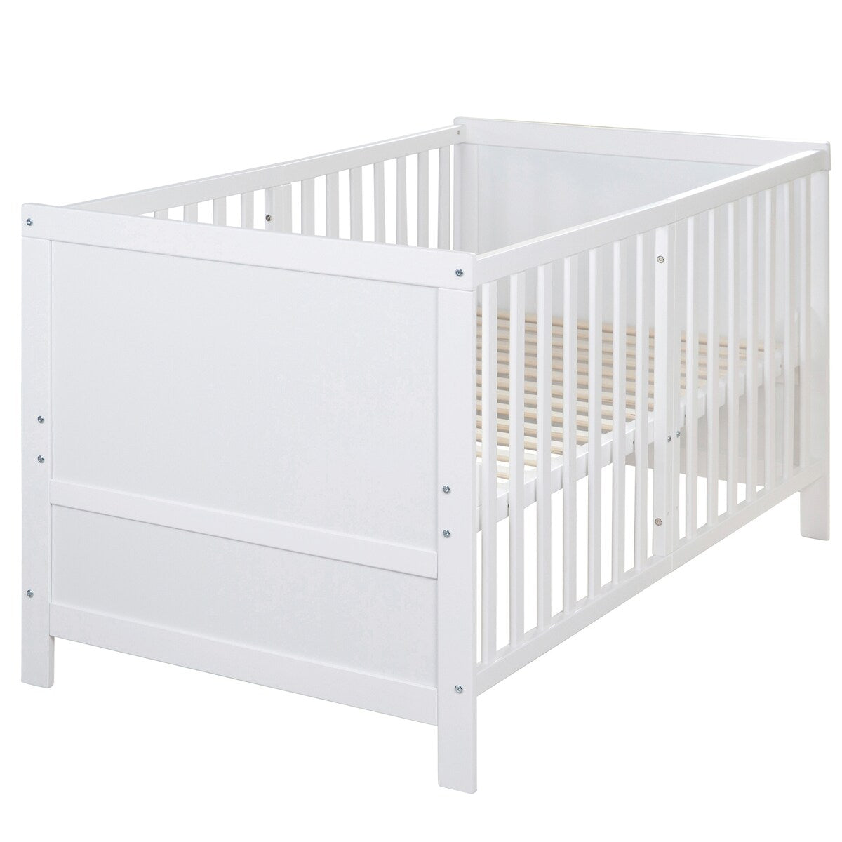 Kombiseng 70x140 cm Easy Sleep med 3 høyder oversikt over sengens mål