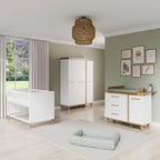 Kombiseng 70x140 cm Smile i hvit med 3 høydeinnstillinger bakside