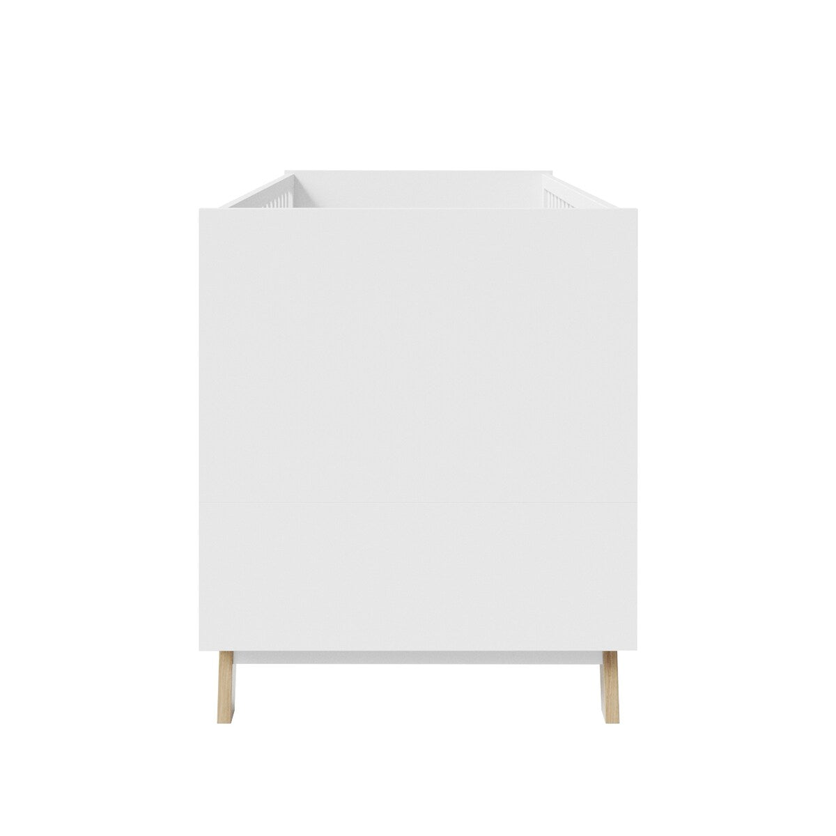 Kombiseng 70x140 cm Smile i hvit med 3 høydeinnstillinger montert i barnerom