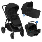 Kombivogn 3-i-1 Near2Me DLX med bærebag og babystol SnugLite forfra