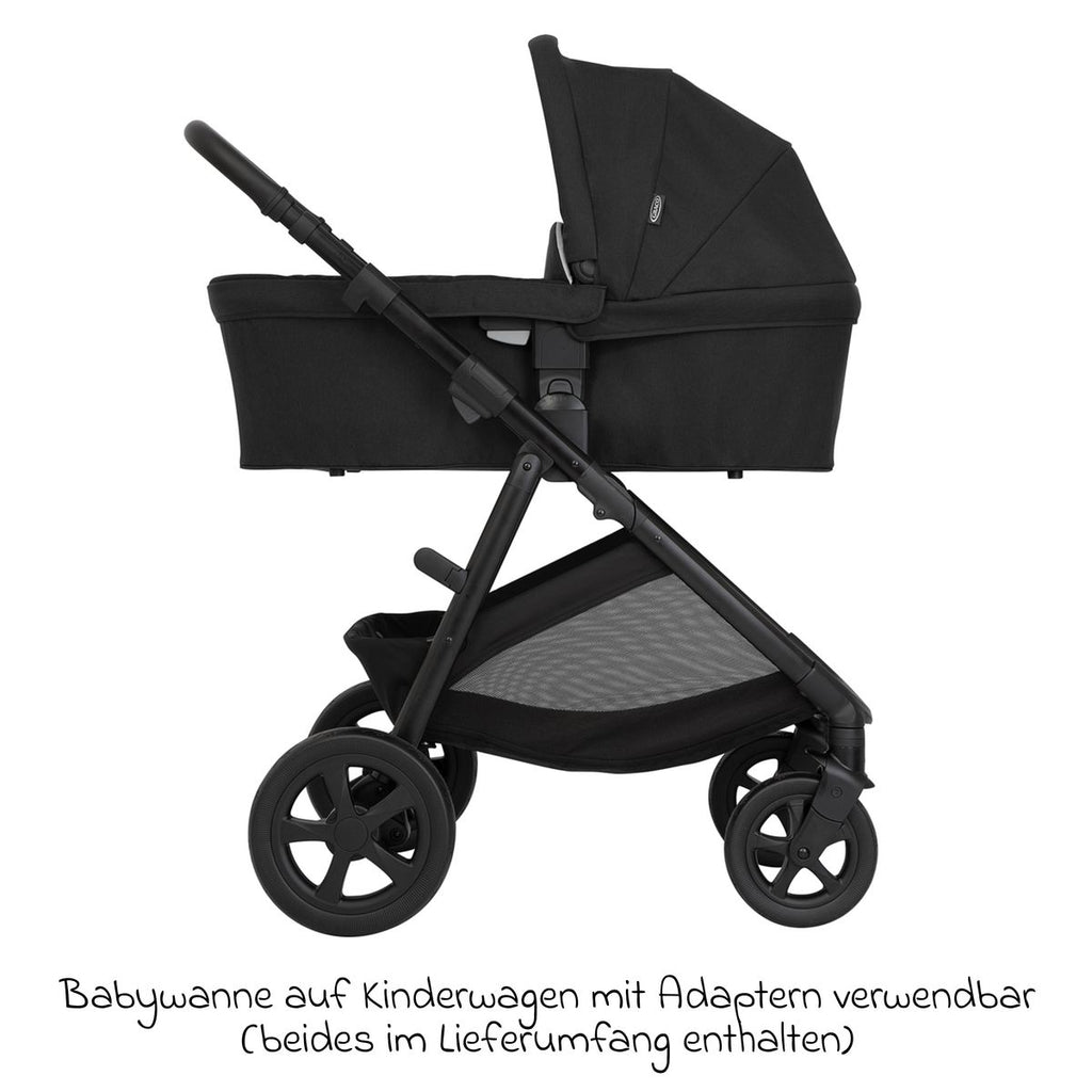 Detalj av hjul på Kombivogn 3-i-1 Near2Me DLX med bærebag og babystol SnugLite