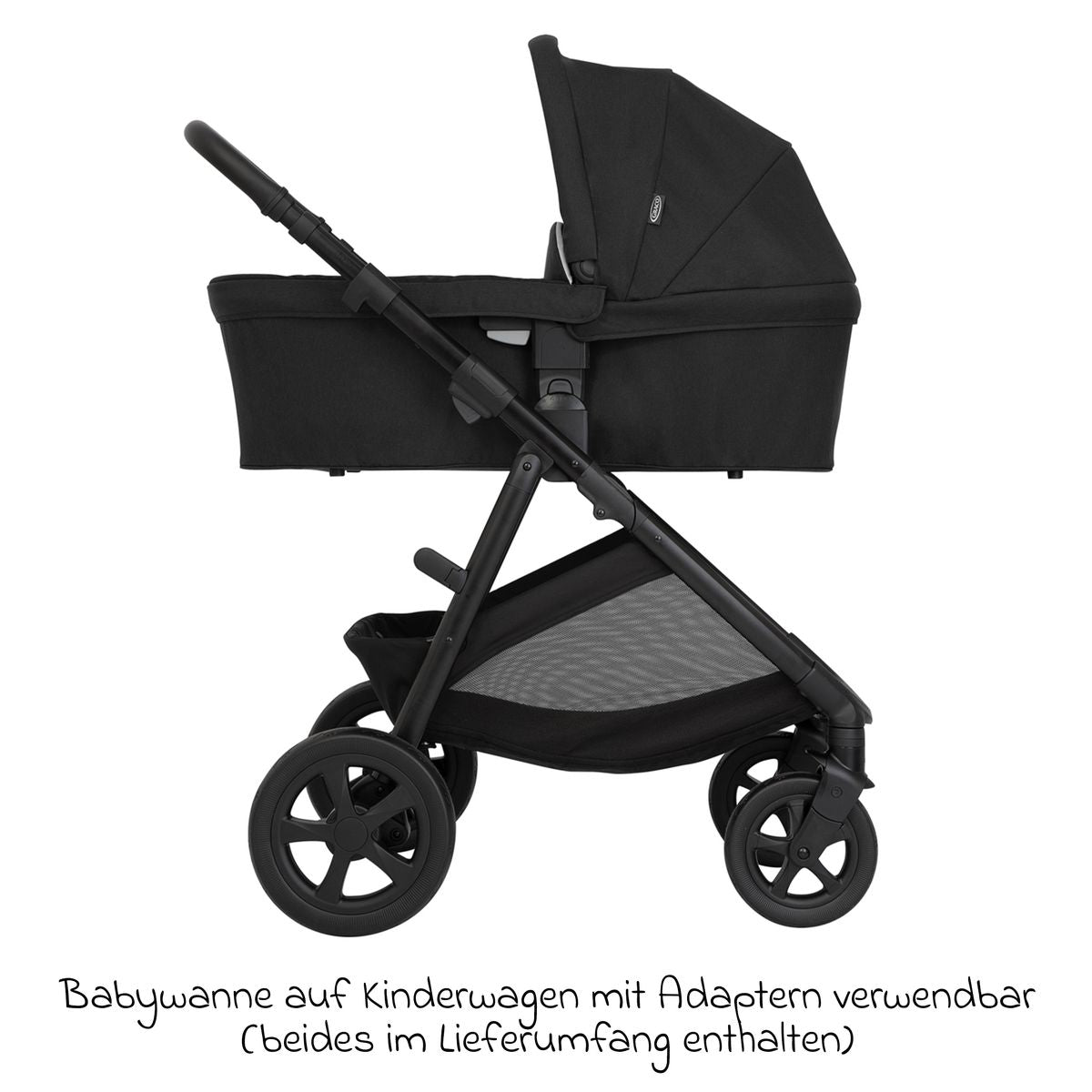 Detalj av hjul på Kombivogn 3-i-1 Near2Me DLX med bærebag og babystol SnugLite