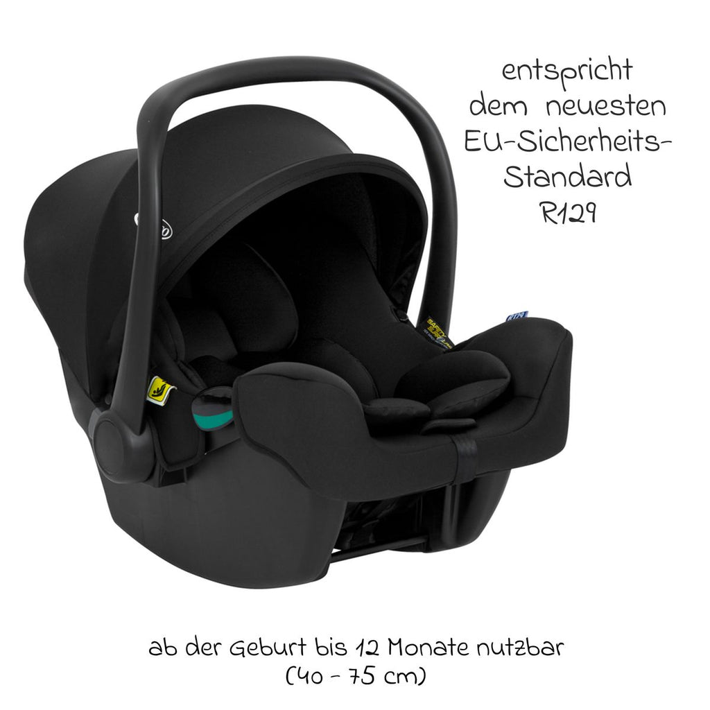 Montert Kombivogn 3-i-1 Near2Me DLX med bærebag og babystol SnugLite