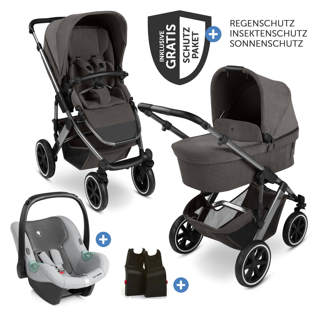 Kombivogn 3-i-1 Salsa 5 Air med bærebag og bilstol Tulip front