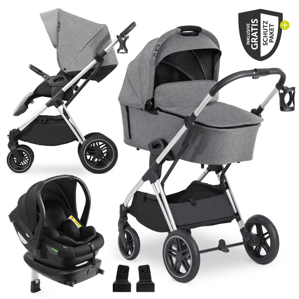Kombivogn 4-i-1 Vision X Trio med i-Size babystol forfra