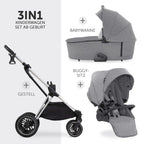 Kombivogn 4-i-1 Vision X Trio med i-Size babystol bakside