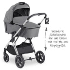 Kombivogn 4-i-1 Vision X Trio med i-Size babystol sammenfoldet