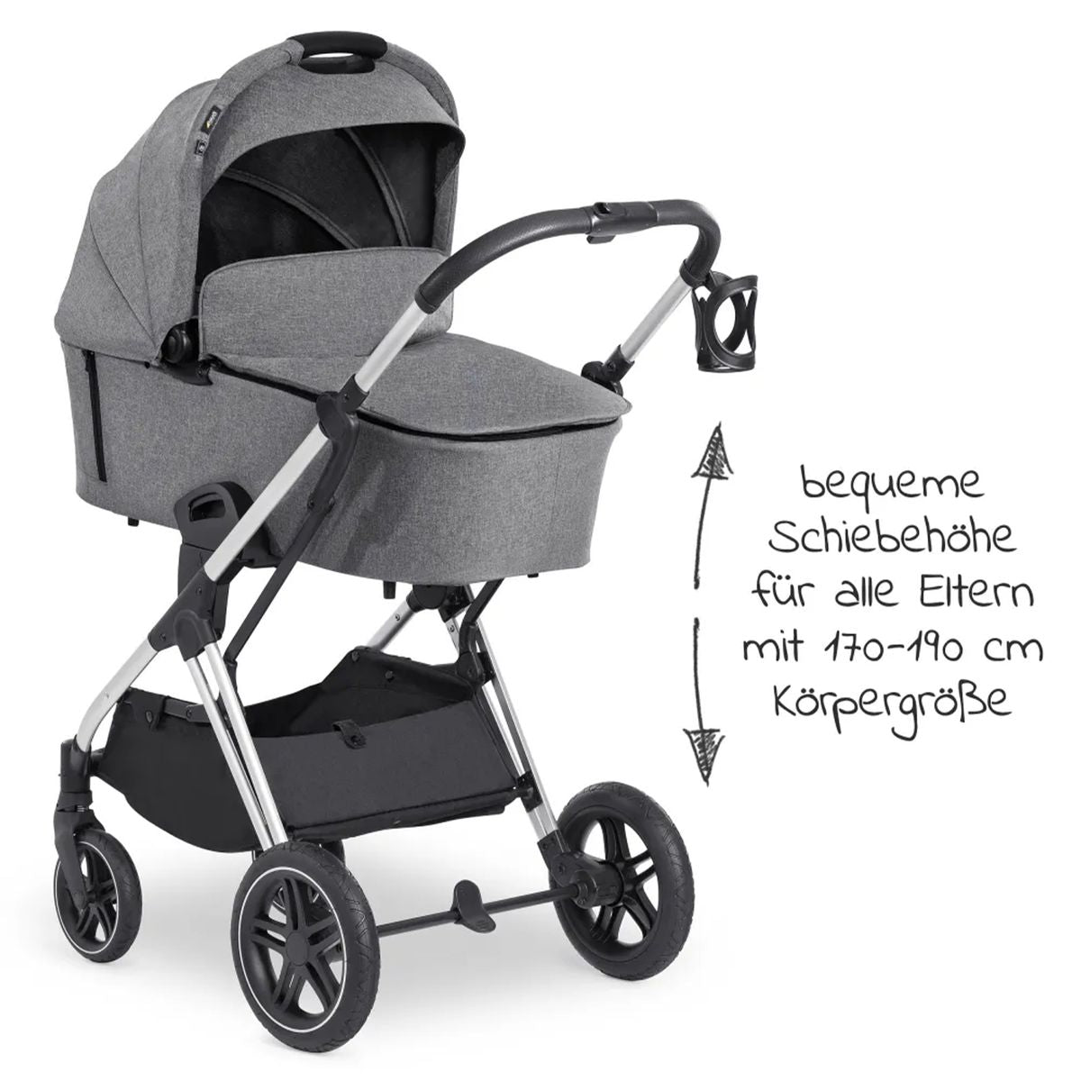 Kombivogn 4-i-1 Vision X Trio med i-Size babystol sammenfoldet
