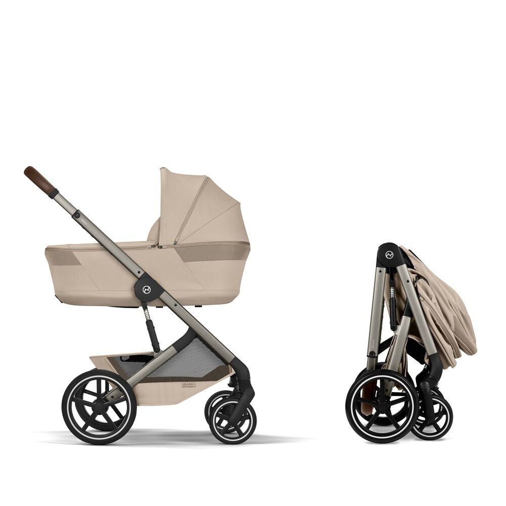 Kombivogn Balios S Lux med Fold Cot Almond Beige bakside