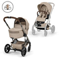 Kombivogn Balios S Lux med Fold Cot Almond Beige forfra