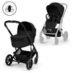 Kombivogn Balios S Lux med Fold Cot Moon Black forfra