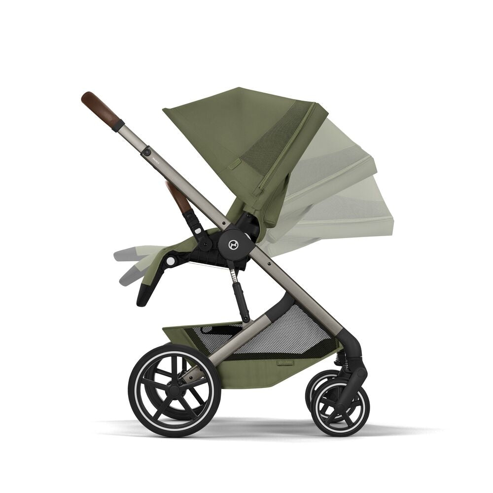 Kombivogn Balios S Lux med Fold Cot, Moss Green - Cybex