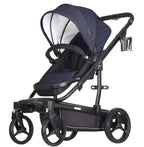 Kombivogn Blade Sport Ebony med flat-fold teknologi forfra