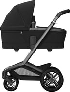 Kombivogn Fame Luxe Twillic Black inkl. babybag forfra