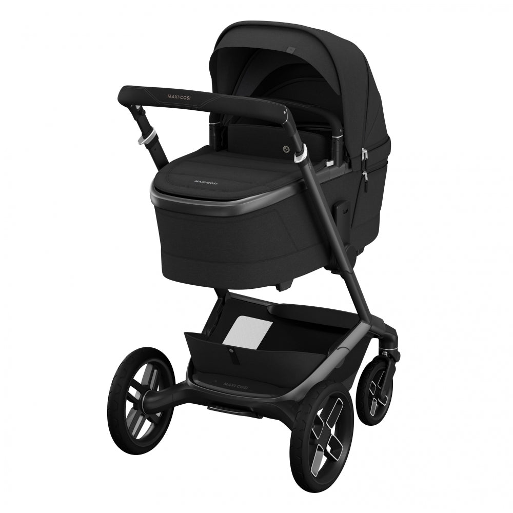 Kombivogn Fame Luxe Twillic Black inkl. babybag bakside