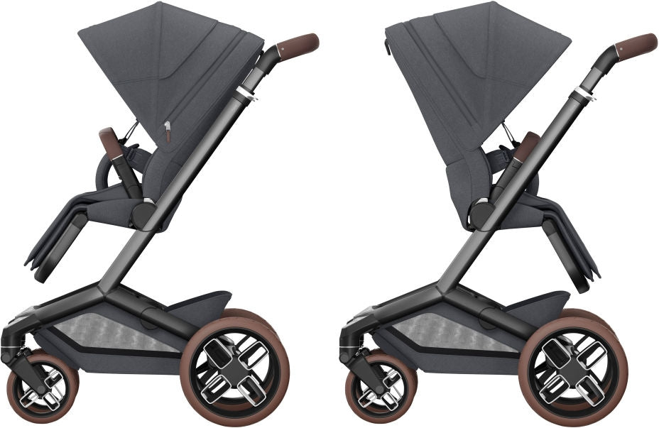 Kombivogn Fame Twillic Graphite inkl. babybag håndtak justering
