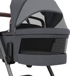 Kombivogn Fame Twillic Graphite inkl. babybag sammenfoldet