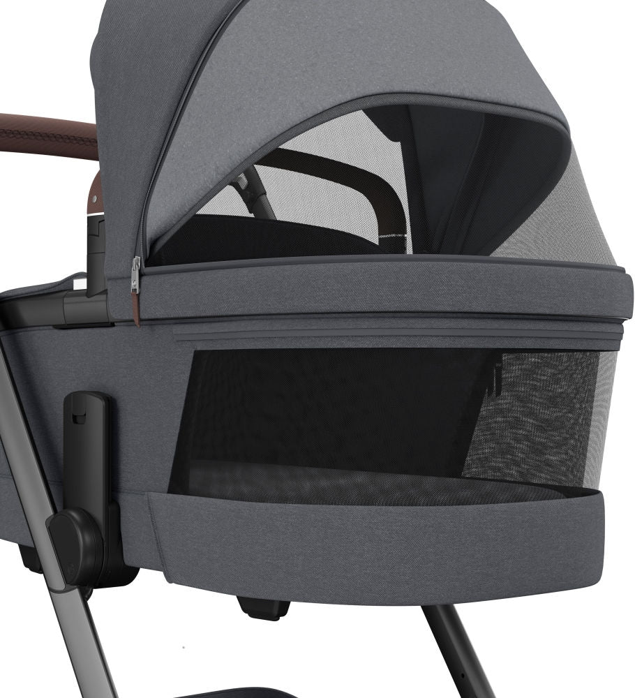 Kombivogn Fame Twillic Graphite inkl. babybag sammenfoldet