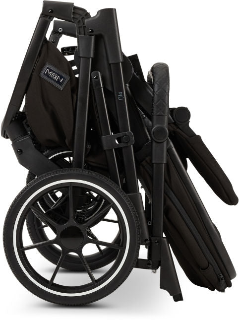 Kombivogn Piú 2024 black/black matt sammenfoldet