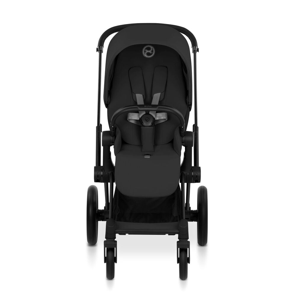 Kombivogn Priam 5 Comfort Matt Black med babybag Sepia Black bakside