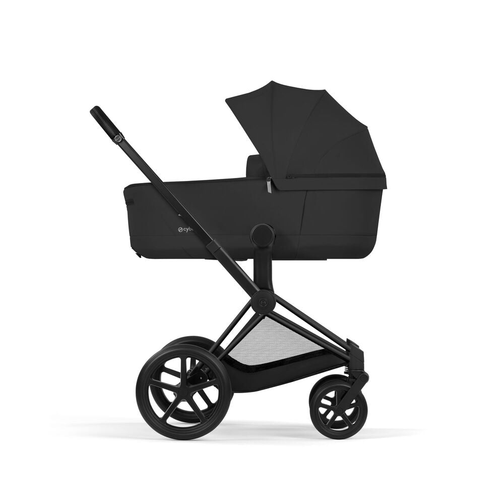 Detalj av Kombivogn Priam 5 Comfort Matt Black med babybag Sepia Black