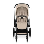 Kombivogn Priam 5 Comfort Matt Black med babybag Cozy Beige bakside