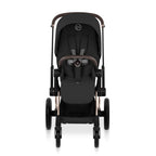 Kombivogn Priam 5 Comfort Rosegold med babybag Sepia Black bakside