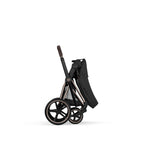 Sete og ramme på Kombivogn Priam 5 Comfort Rosegold med babybag Sepia Black