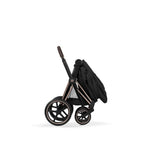 Solskjerm på Kombivogn Priam 5 Comfort Rosegold med babybag Sepia Black