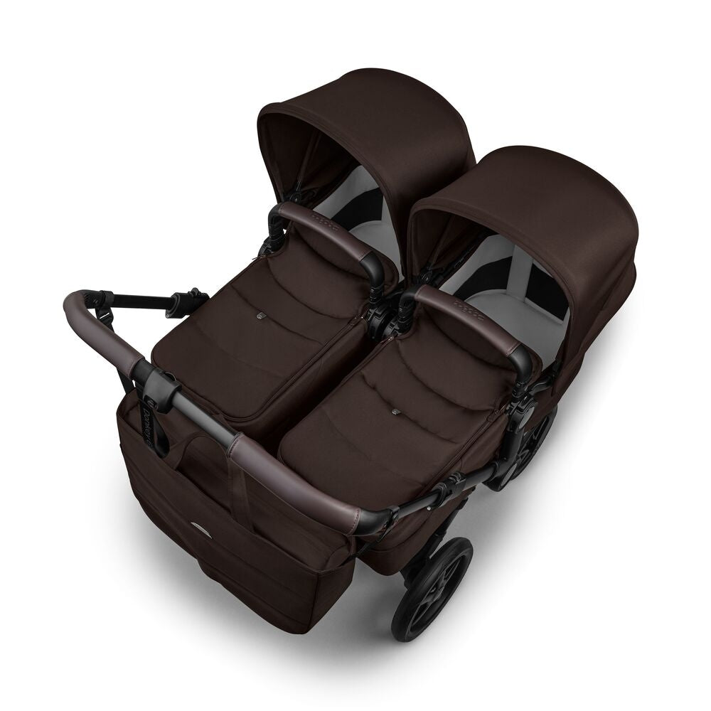 Nærbilde av hjul på Kombivogn tvillingsett med liggedeler og seter Bugaboo Donkey 6 Twin