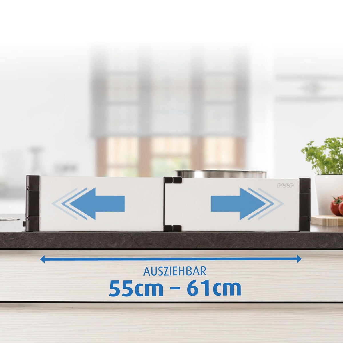 Komfyrgitter Basic uttrekkbart 55-61 cm, høyde 12 cm demontert