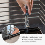Komfyrgitter Classic 65x18,5 cm med klemfeste detalj av gitter