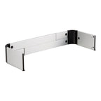 Komfyrgitter XL uttrekkbart 57-90 cm, høyde 12 cm detalj av klebeskinner