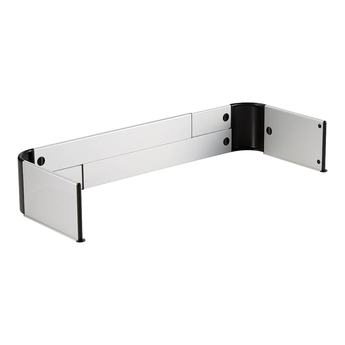 Komfyrgitter XL uttrekkbart 57-90 cm, høyde 12 cm detalj av klebeskinner