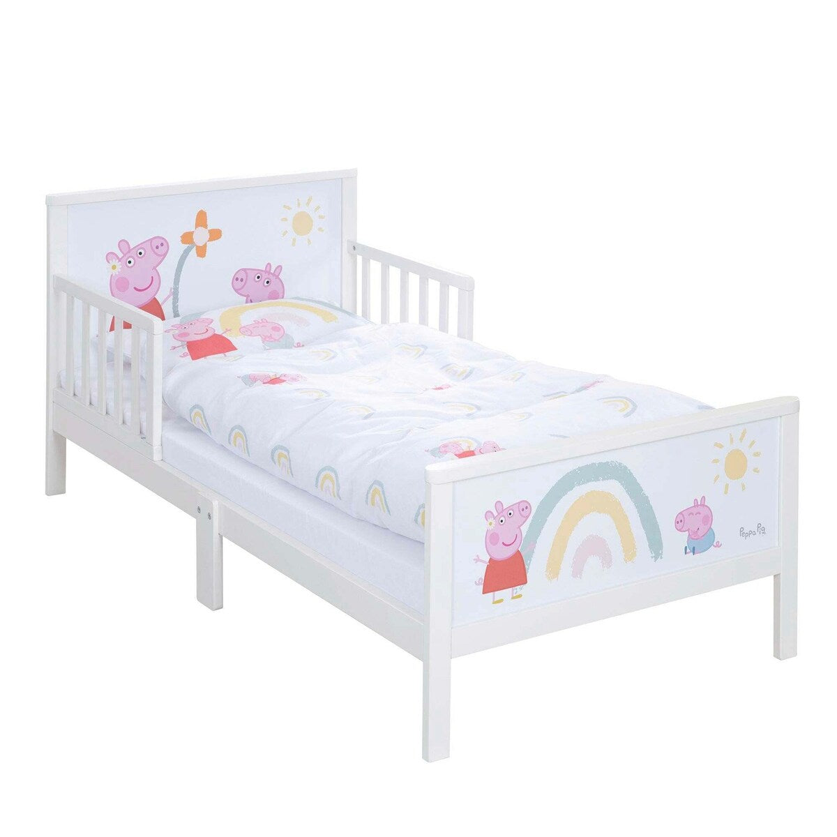 Komplett barneseng 70x140 cm Peppa Pig med tekstiler bakside