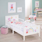 Montert Komplett barneseng 70x140 cm Peppa Pig med tekstiler i barnerom