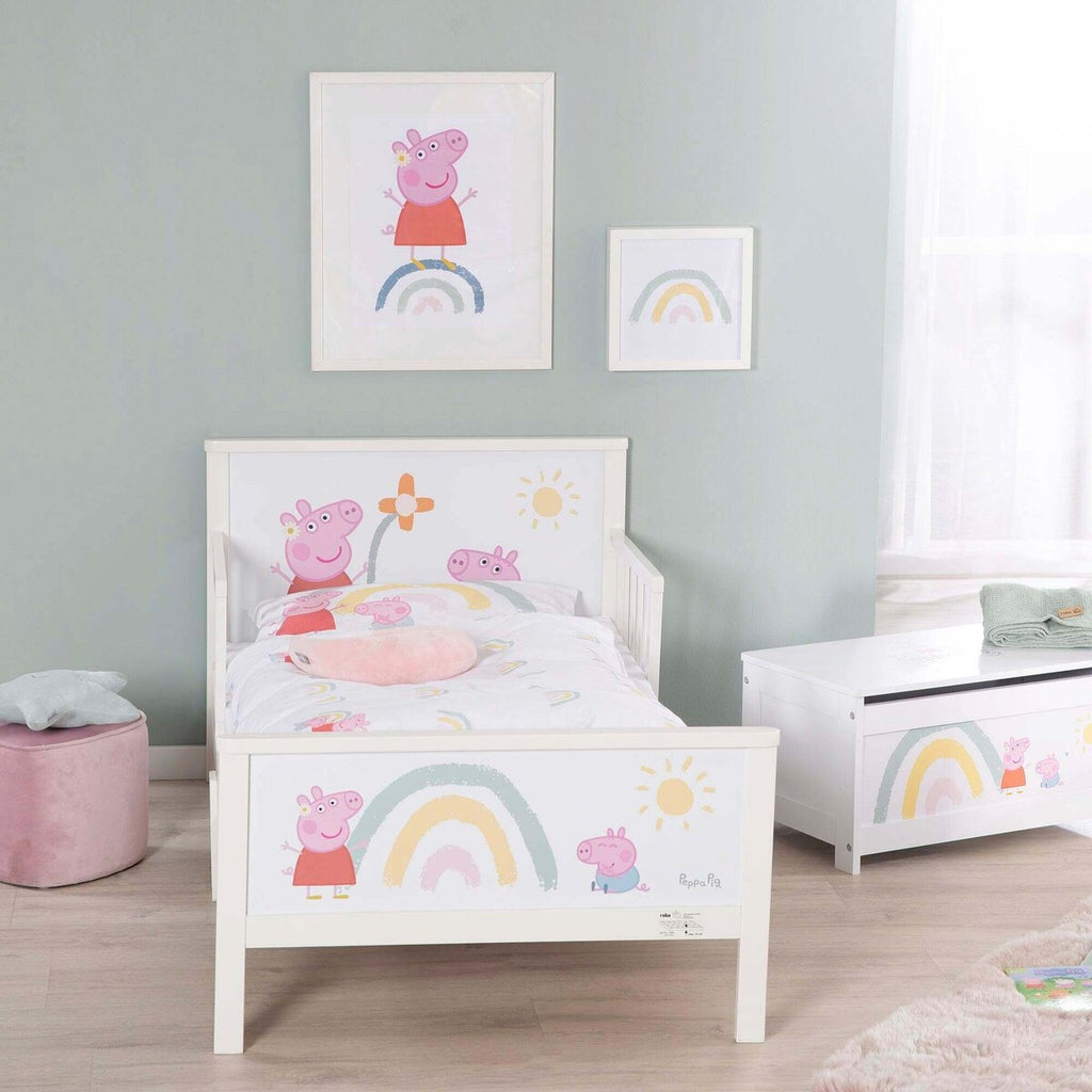 Peppa Pig sengetøy på Komplett barneseng 70x140 cm Peppa Pig med tekstiler