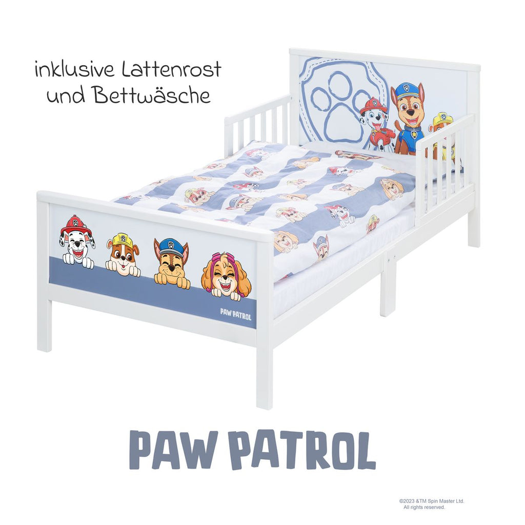 komplett barneseng med sengebunn og sengetoy paw patrol roba detalj av sengebunn
