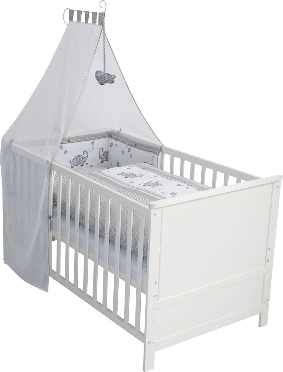Komplett sengesett 70x140 cm Jumbo Twins grå med madrass