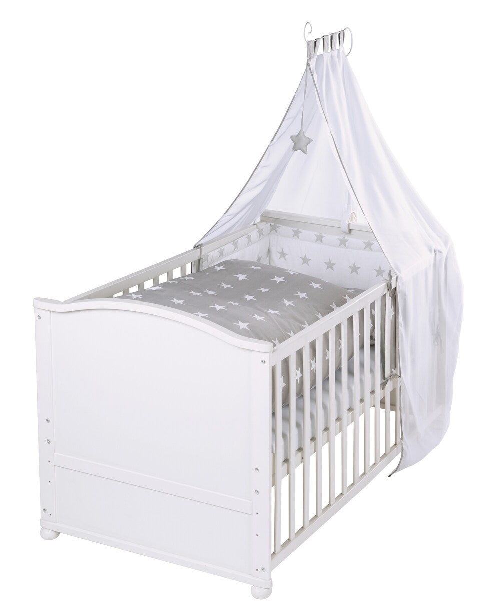 Komplett sengesett 70x140 cm Little Stars med madrass forfra