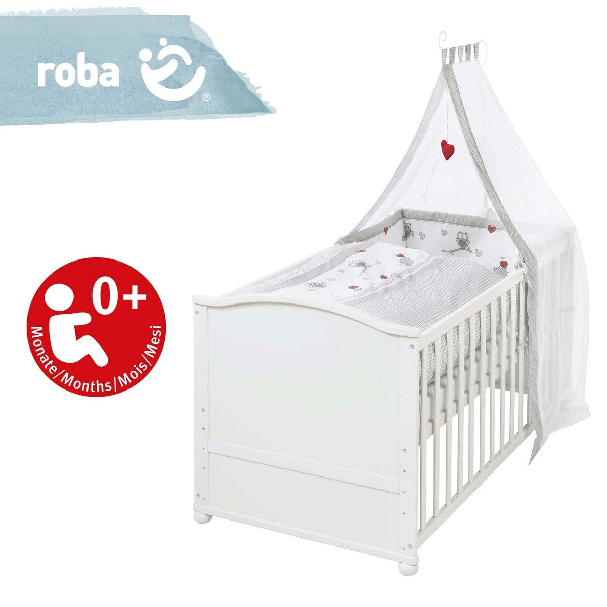 Komplett sengesett Adam & Eule 70x140 cm med madrass bakside