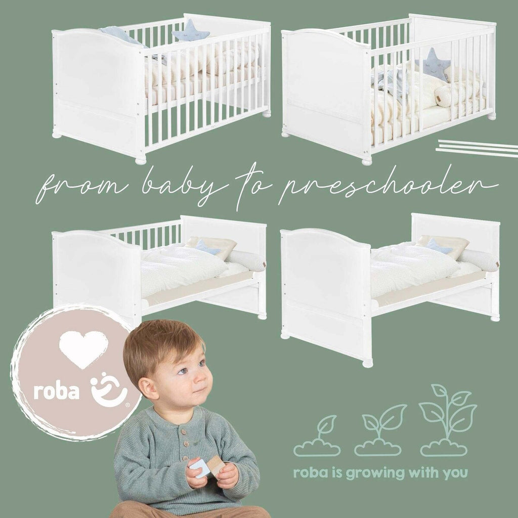 Montert Komplett sprinkelseng 70x140 cm Woodland Buddies med sengehimmel