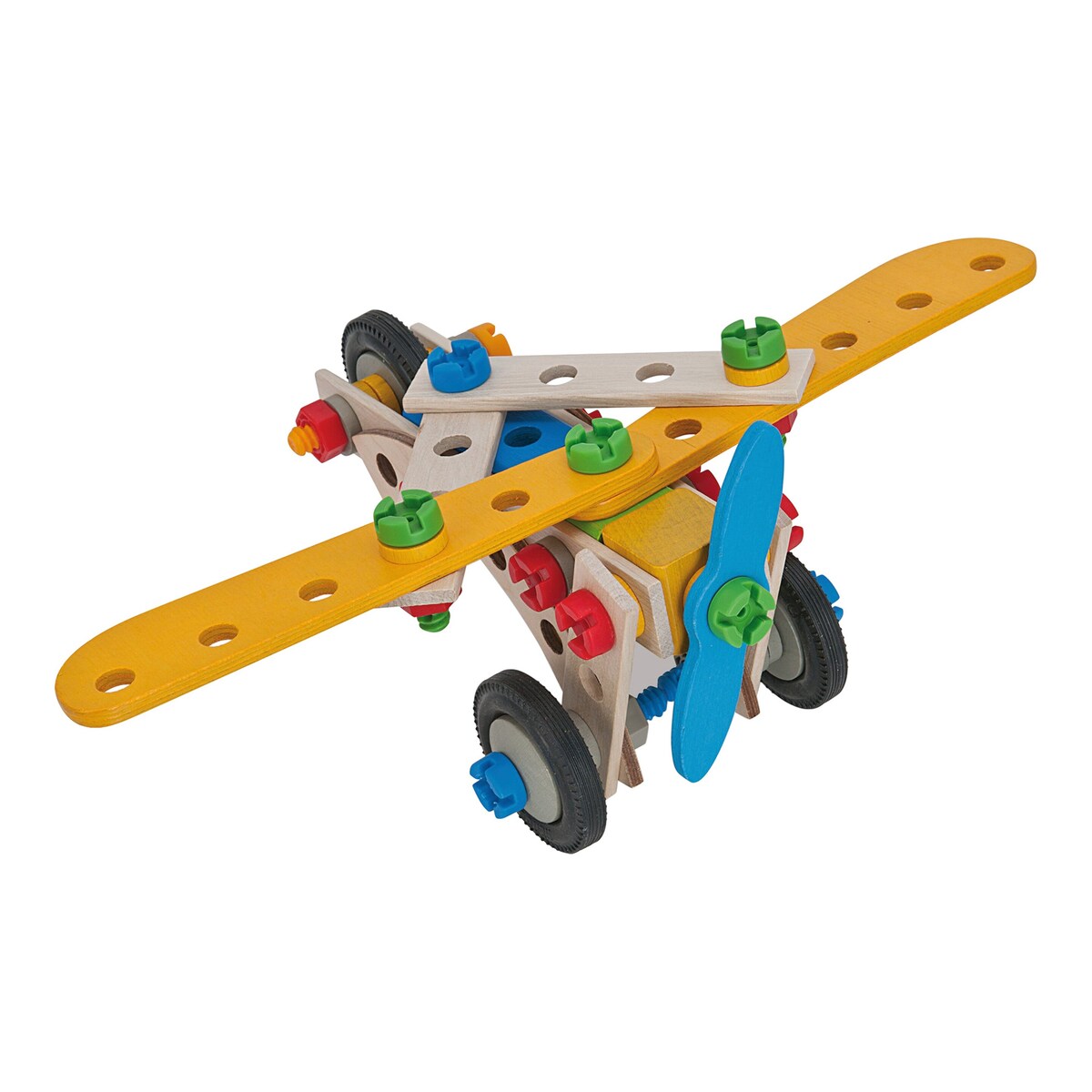Kranbil modell fra Konstruksjonssett kranbil 70 deler 4 modeller fra 3 år