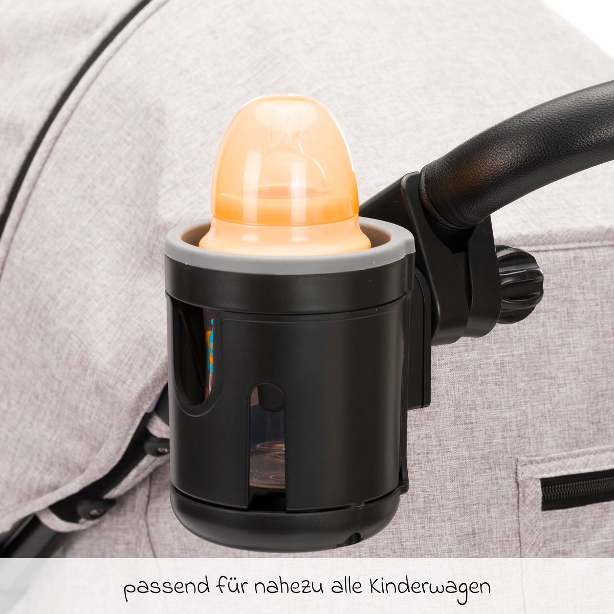 Detalj av Koppholder Duo til to flasker, 360° dreibar, svart
