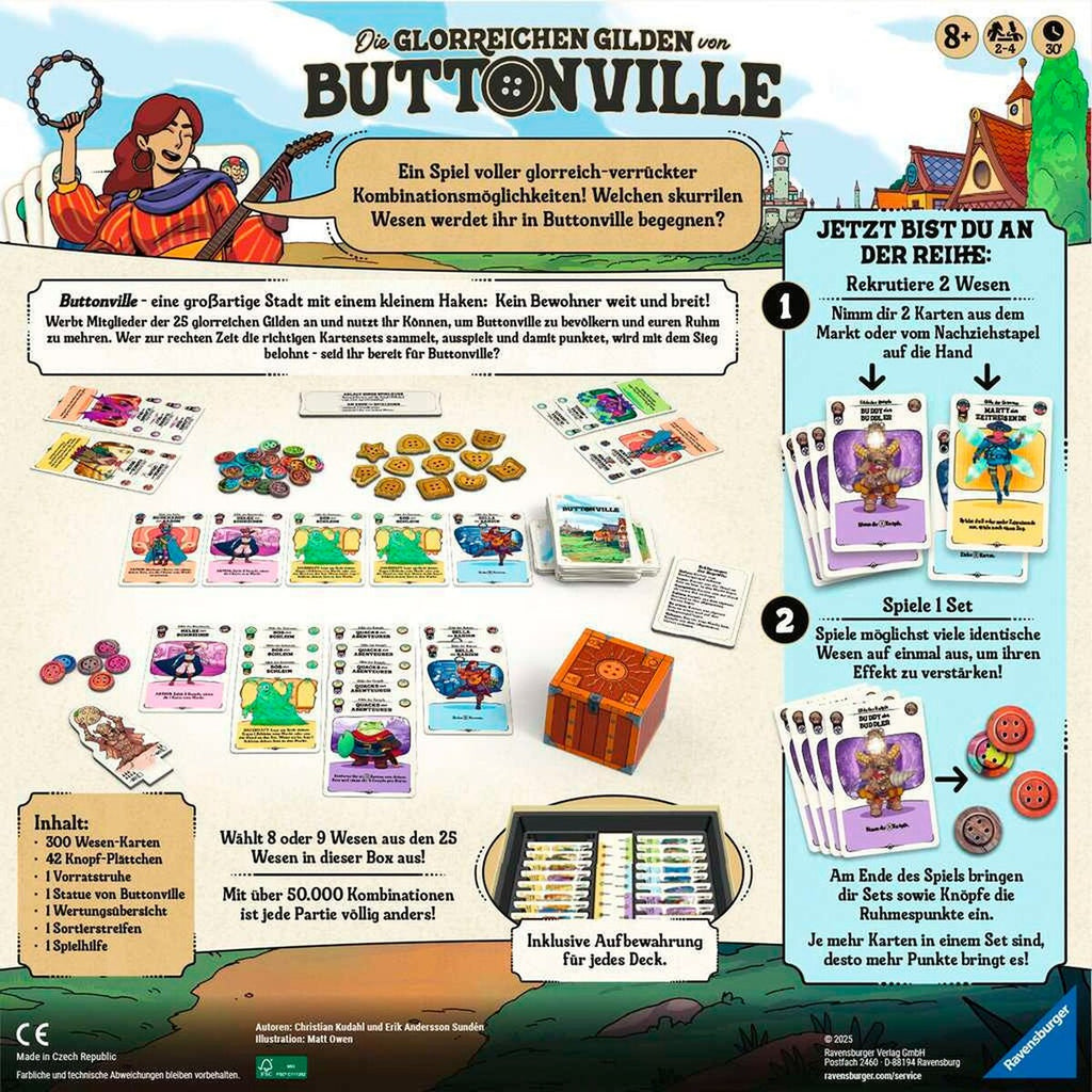 Bakside Kortspill Die glorreichen Gilden von Buttonville 2-4 spillere