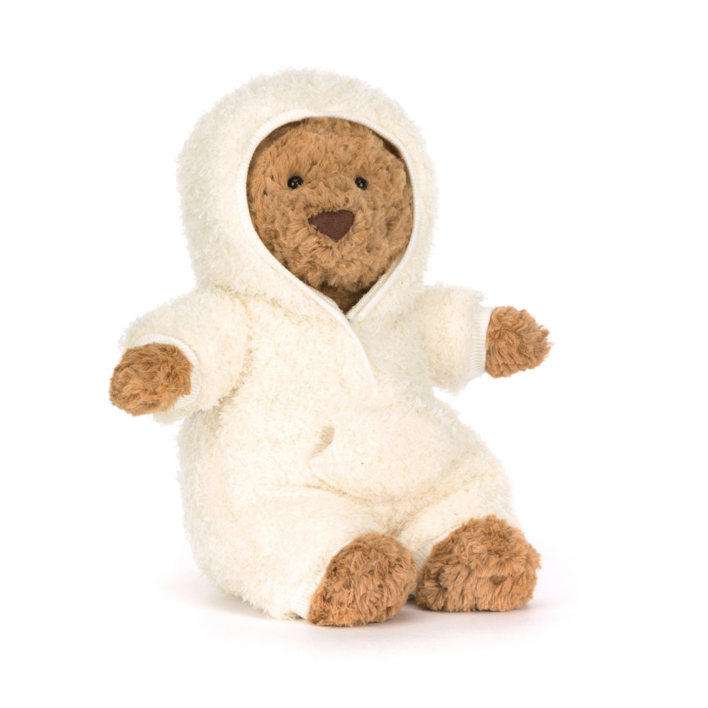 Kosebamse Bartholomew Bear med heldress antrekk bakside