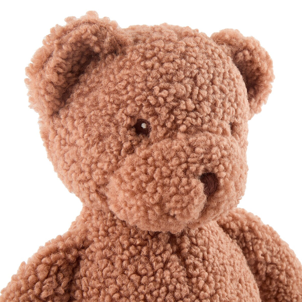Kosebamse bjørn Mika bouclé polyester liggende pose