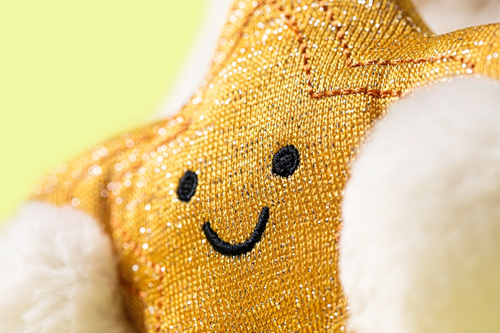 Kosebamse kanin med gullstjerne Jellycat i helfigur