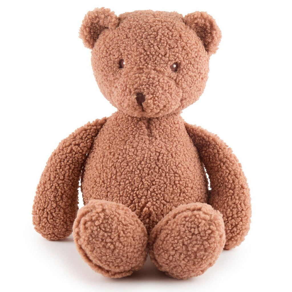Kosebamse Mika XL i bouclé forfra i varm pralinefarge